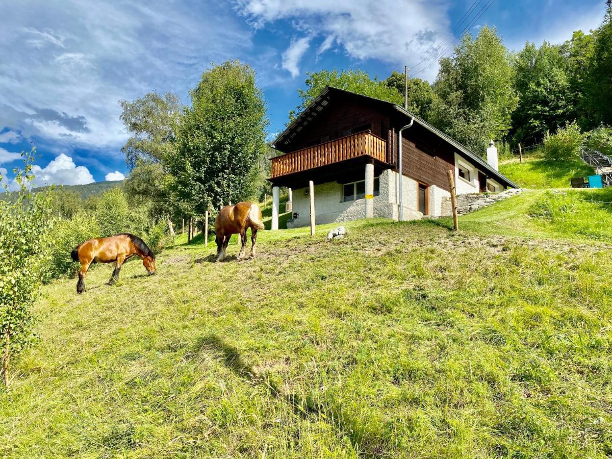 Eco Lodge With Jacuzzi And View In The Swiss Alps Grone Экстерьер фото